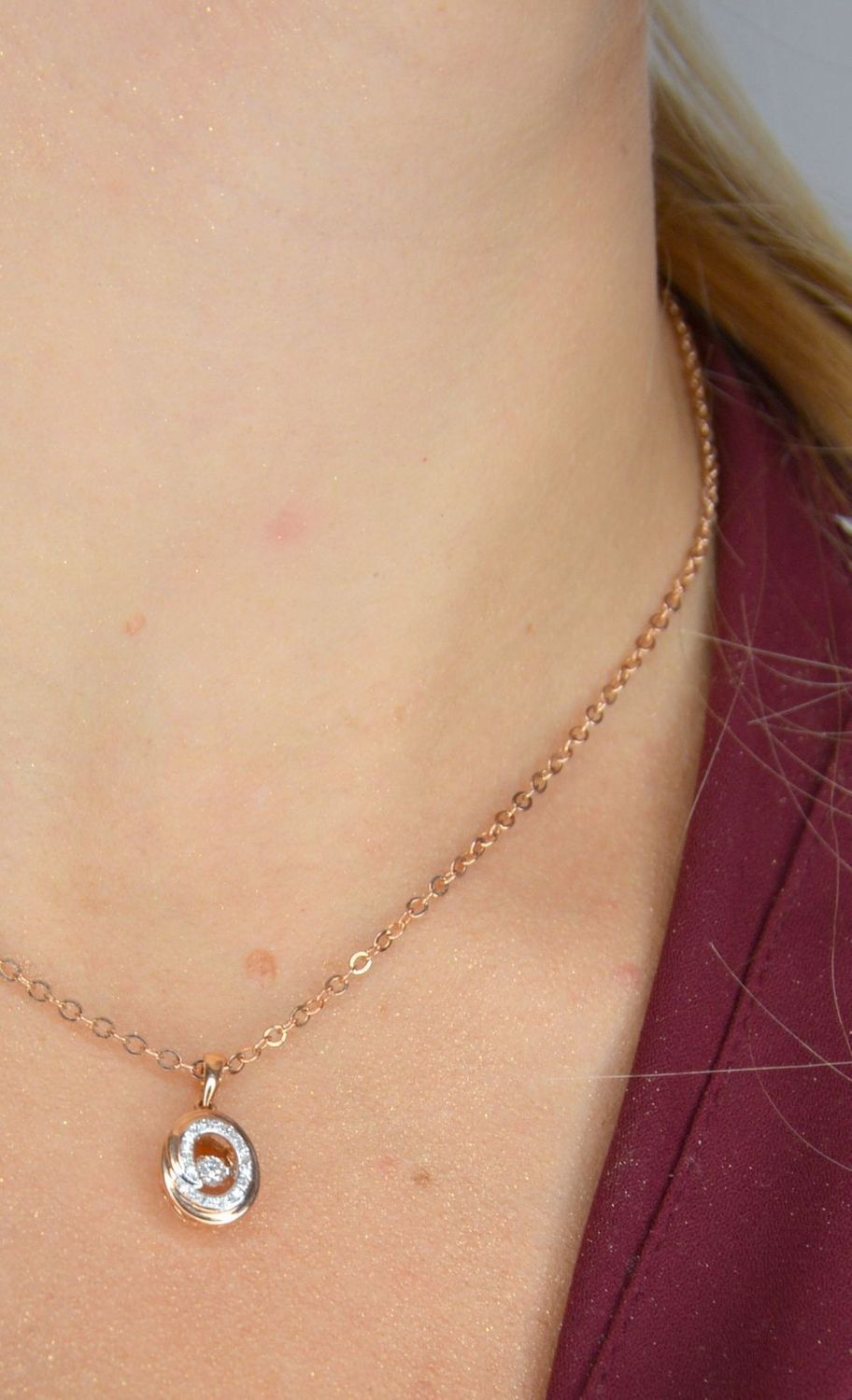 Łańcuszek srebrny pokryty różowym złotem 925 1mm DIA-LAN-rozowezloto-925.jpg